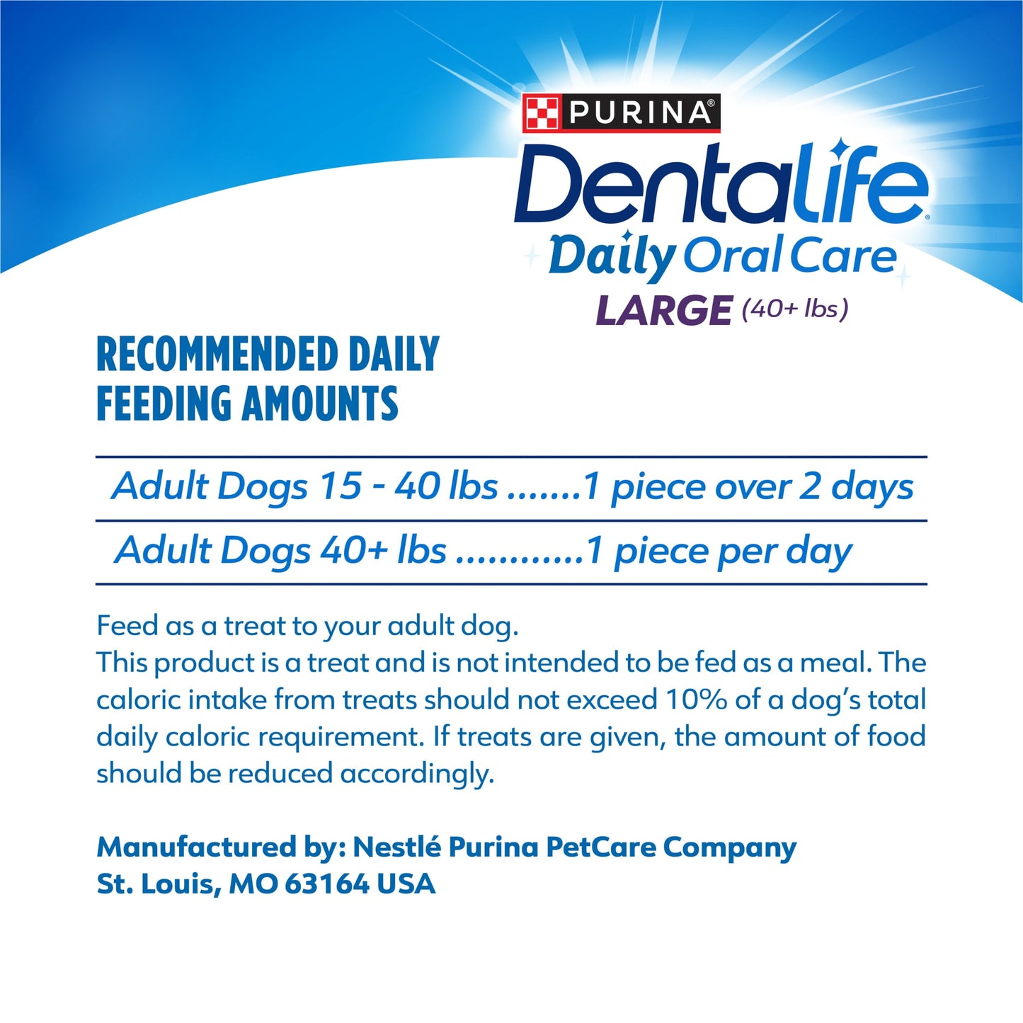 Purina Daily Oral Care Chicken Flavor Large Breed Dog Dental Chews – 20.7 Oz Pouch (18Ct)